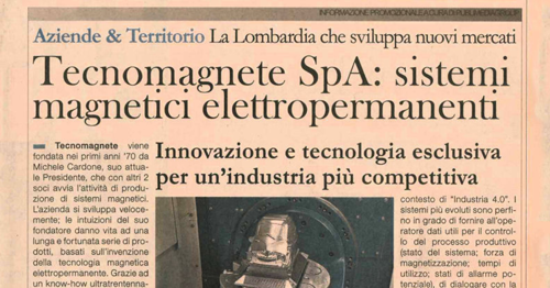 Tecnomagnete su Il Sole 24 Ore