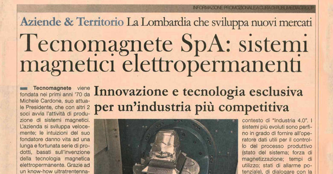 Tecnomagnete su Il Sole 24 Ore